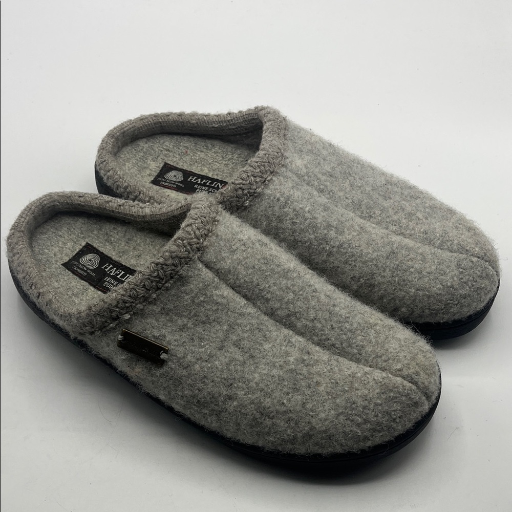 Haflinger Women’s Light Gray Wool Slip-On Clogs